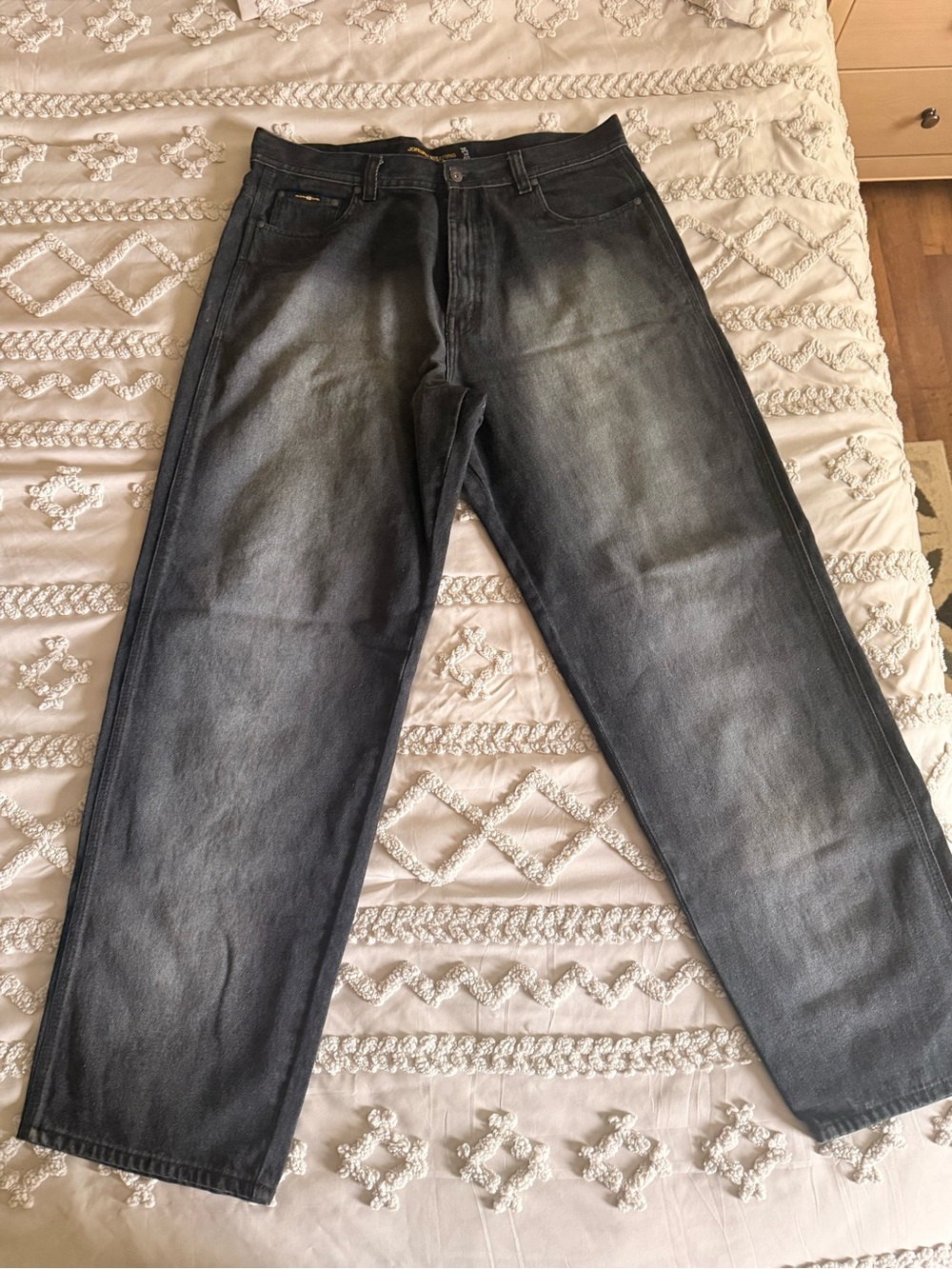 Jordan Craig Faded Black Relaxed Straight Jeans